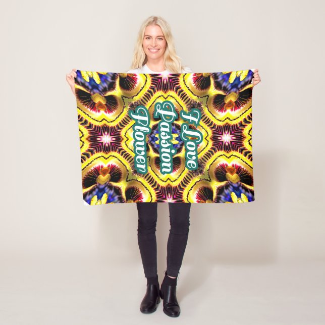 Passiflora Caerulea Pattern Fleecedecke (Beispiel)