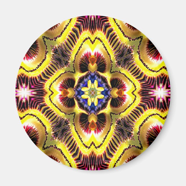 Passiflora Caerulea Pattern Magnet (Vorne)