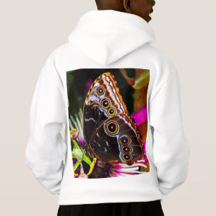 Passiflora VIOLACEA und Blauer Morpho-Schmetterlin Hoodie