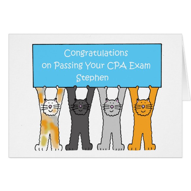 Passing CPA Exam Stephen, Personnalisé. (Devant horizontal)