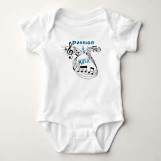 Passion 4 Musical Notes Baby Strampler