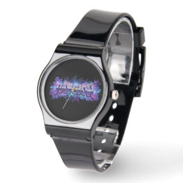 Passion Cyberpunk Typography – Vibrant Modern Word Armbanduhr