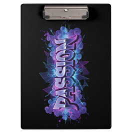 Passion Cyberpunk Typography – Vibrant Modern Word Klemmbrett