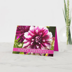 Passion de Dahlia violette Bonne Carte d'Anniversa