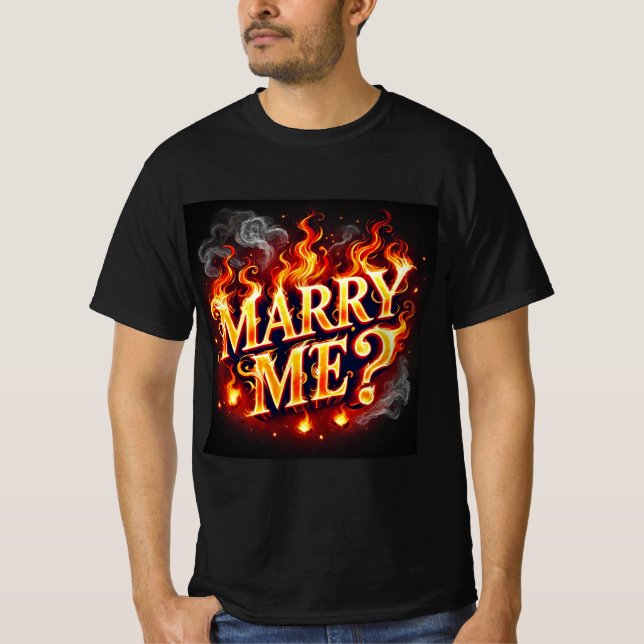 Passion de feu m'épouser Mens Tshirt (Devant)
