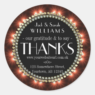 Passion Fire Chalkboard Danke Stickers