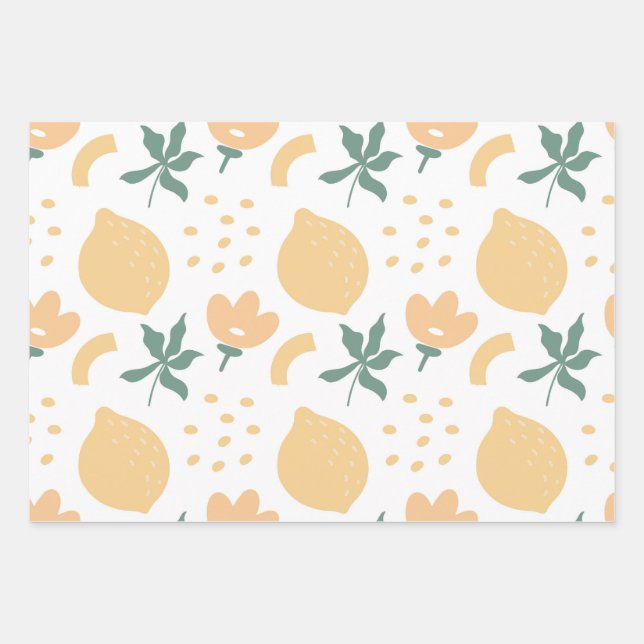Passion Fruit Blume Geschenkpapier Set (Vorderseite)
