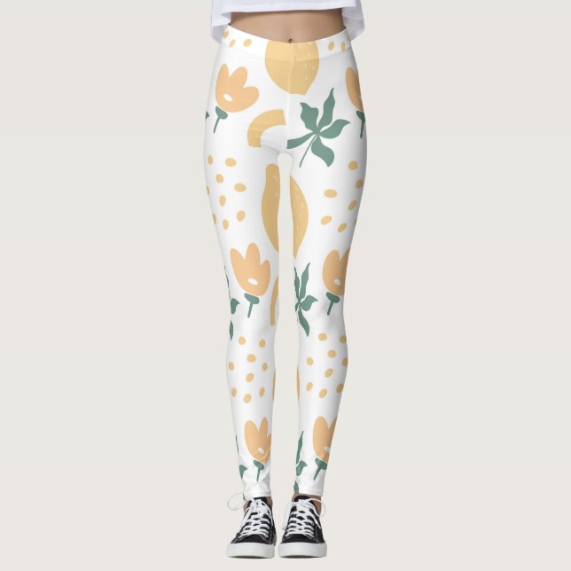 Passion Fruit Blume Leggings (Vorderseite)