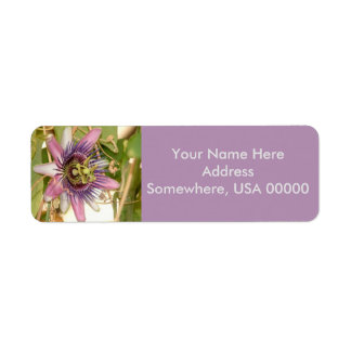 Passion Fruit Flower Retourner l'adresse Étiquette