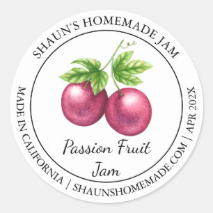 Passion Fruit Jam étiquette moderne