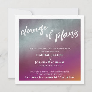 Passion Fruit Plan Änderung verzögert Hochzeitkart Einladung