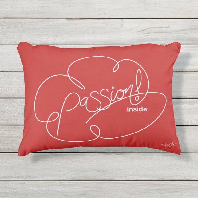 PASSION inside - Bold Cloud S - W Kissen Für Draußen (Vorderseite)