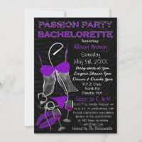 Passion Party Bachelorette, Lingerie Dusche einlad