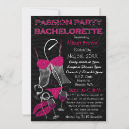 Passion Party Bachelorette, Lingerie Dusche einlad Einladung
