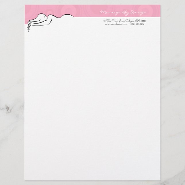 Passion Pink Darla Letterhead Briefkopf (Vorderseite)