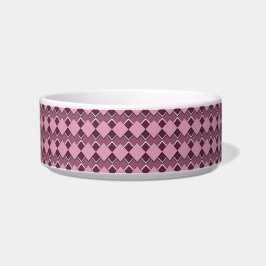 Passion Pink Square and Diamond Checkered Pattern Napf