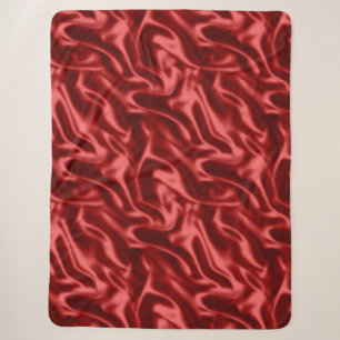 Passion Red Romantic Imitats Satin Sherpadecke
