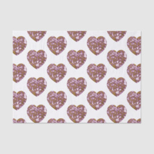 Passion Rosa und Gold Marmor Textur Herz Seidenpapier