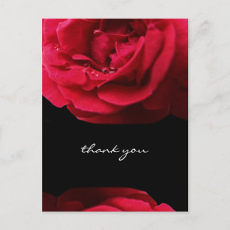 Passion Rote Rose Vielen Dank Postkarte