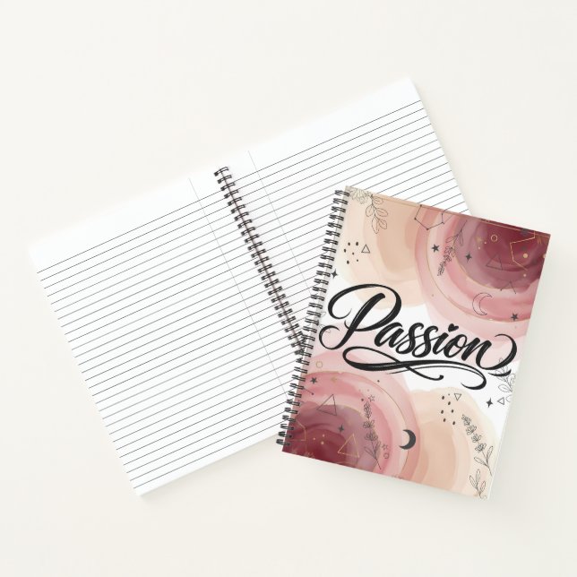 Passion Script | Elegant Minimalist Typography Notizbuch (Innenseite)