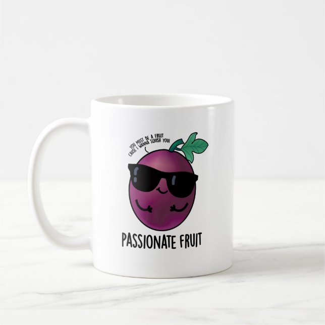 Passionate Fruit Funny Passion Fruit Pun Kaffeetasse (Links)