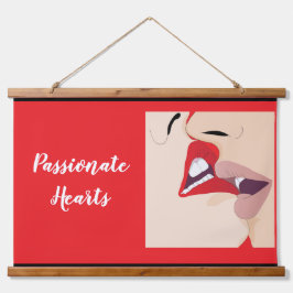 Passionate Hearts Wandteppich Mit Holzrahmen