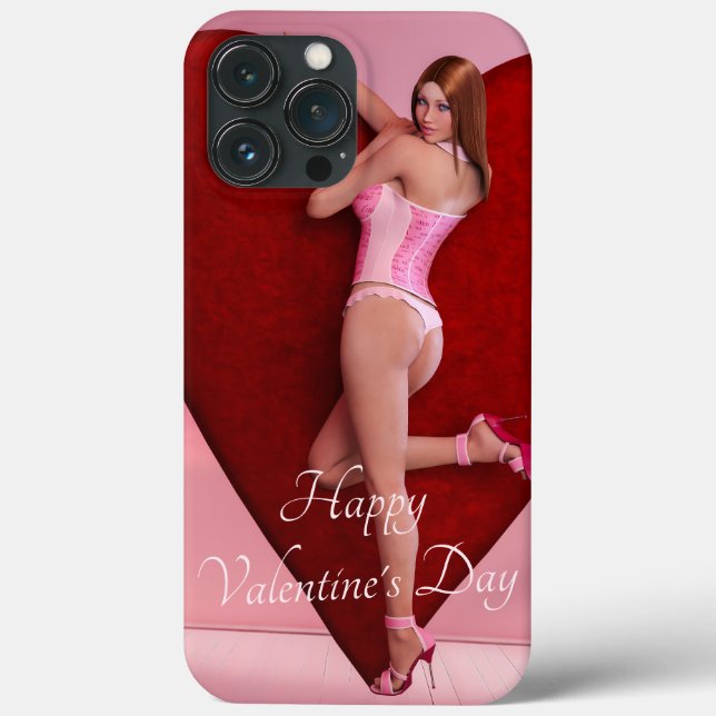 Passionate Valentine's Day Girl in einem Corset Case-Mate iPhone Hülle (Rückseite)