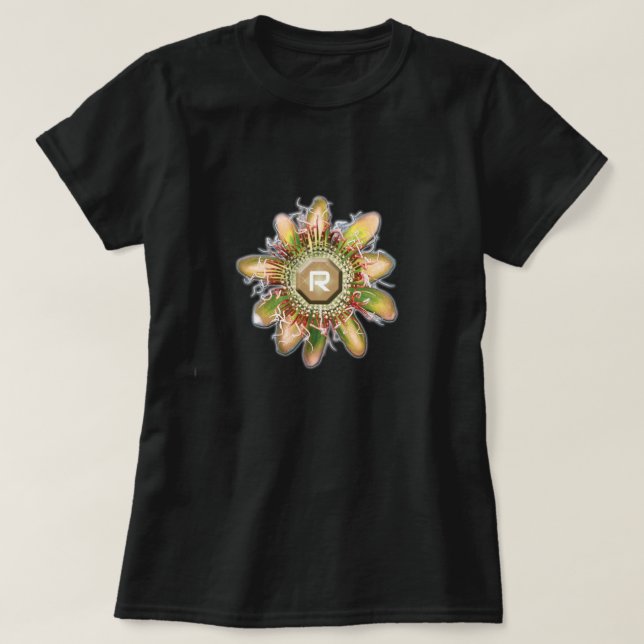 Passionflower Monogram, anpassbar T-Shirt (Design vorne)