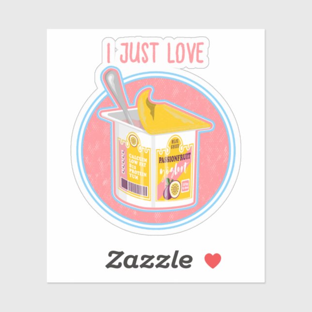 Passionfrucht-Jogurt Aufkleber (Blatt)