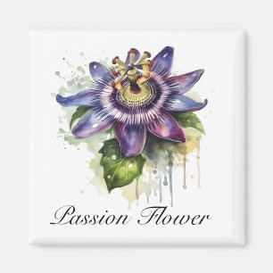 Passionierte Lila Passion-Blume Magnet