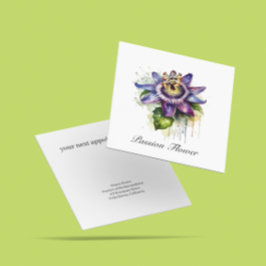 Passionierte Lila Passion-Blume Quadratische Visitenkarte