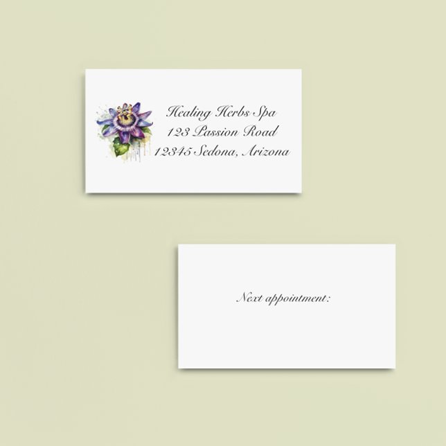 Passionierte Lila Passion-Blume Visitenkarte (Von Creator hochgeladen)