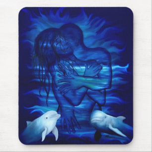 Passionsakt - Paar mit Dolphin-Paar Mousepad