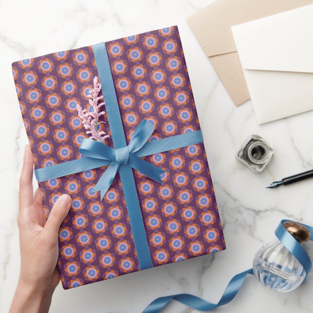 Passionsblume (lila) matte Geschenkverpackung  Geschenkpapier (Schenken)
