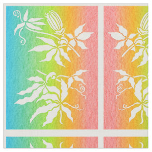 Passionsblumen-Regenbogen Stoff
