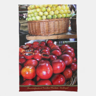 Passionsfrucht-@ Funchal-Märkte, Madeira Portugal Geschirrtuch