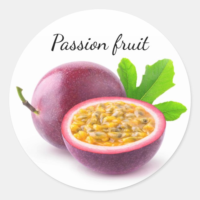 Passionsfrüchte Runder Aufkleber (Vorderseite)