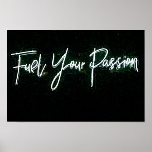 PASSIONSQUOTE, SCHWARZ UND WEISS, LICHT POSTER