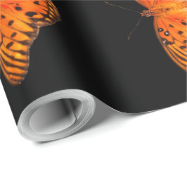 Passionsschmetterling, orange braun, schwarz geschenkpapier