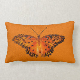 Passionsschmetterling schöne Flügel auf Orange Lendenkissen