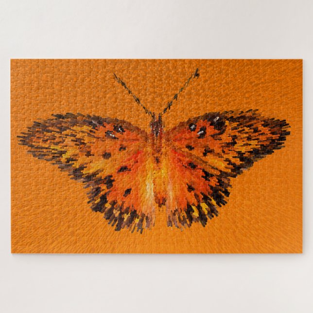 Passionsschmetterlingsflügel auf Orange (Horizontal)