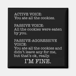 Passive Aggressive Stimmzettel Magnet