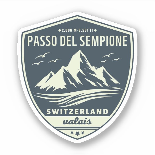 Passo del Sempione Dolcefarniente Aufkleber (Vorderseite)