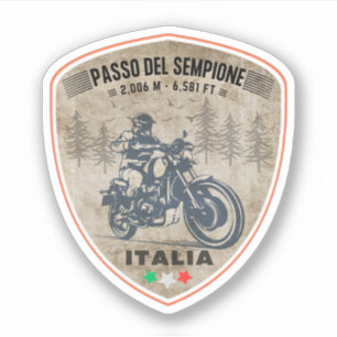 Passo del Sempione italienisch Schweizer Berge Mot Aufkleber