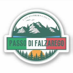 Passo di Falzarego-italienischer Gebirgspass Dolom Aufkleber