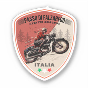 Passo di Falzarego-italienischer Gebirgspass Tri Aufkleber