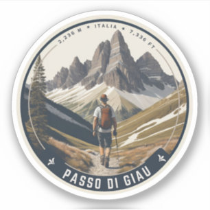 passo di gavia - gavia pass italiana alp aufkleber