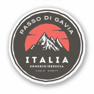 passo di gavia - gavia pass italiana aufkleber