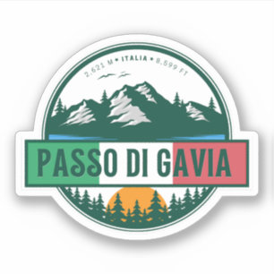 Passo di Gavia - Gaviapass italienischer Gebirgsal Aufkleber