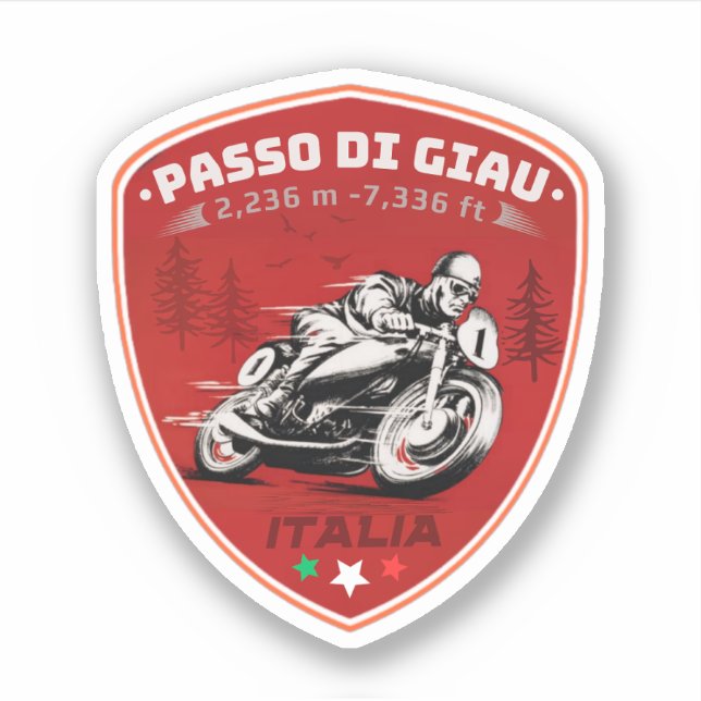 passo di giau - giau pass italiana aufkleber (Vorderseite)